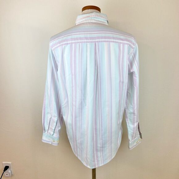 L.L. Bean Sunwashed Pastel Striped Button Down Shirt - Picture 5 of 6